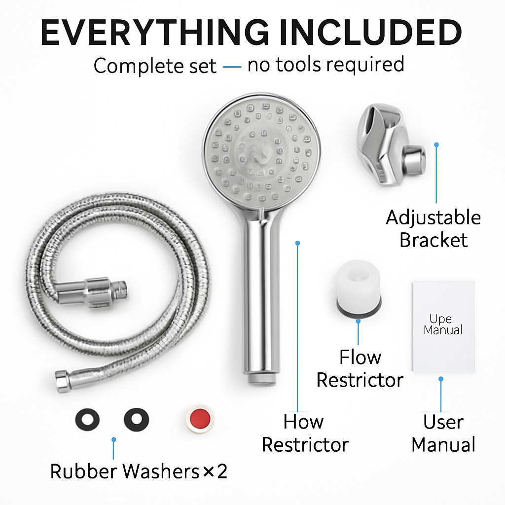 Handheld Shower Head with 5 Adjustable Spray Modes