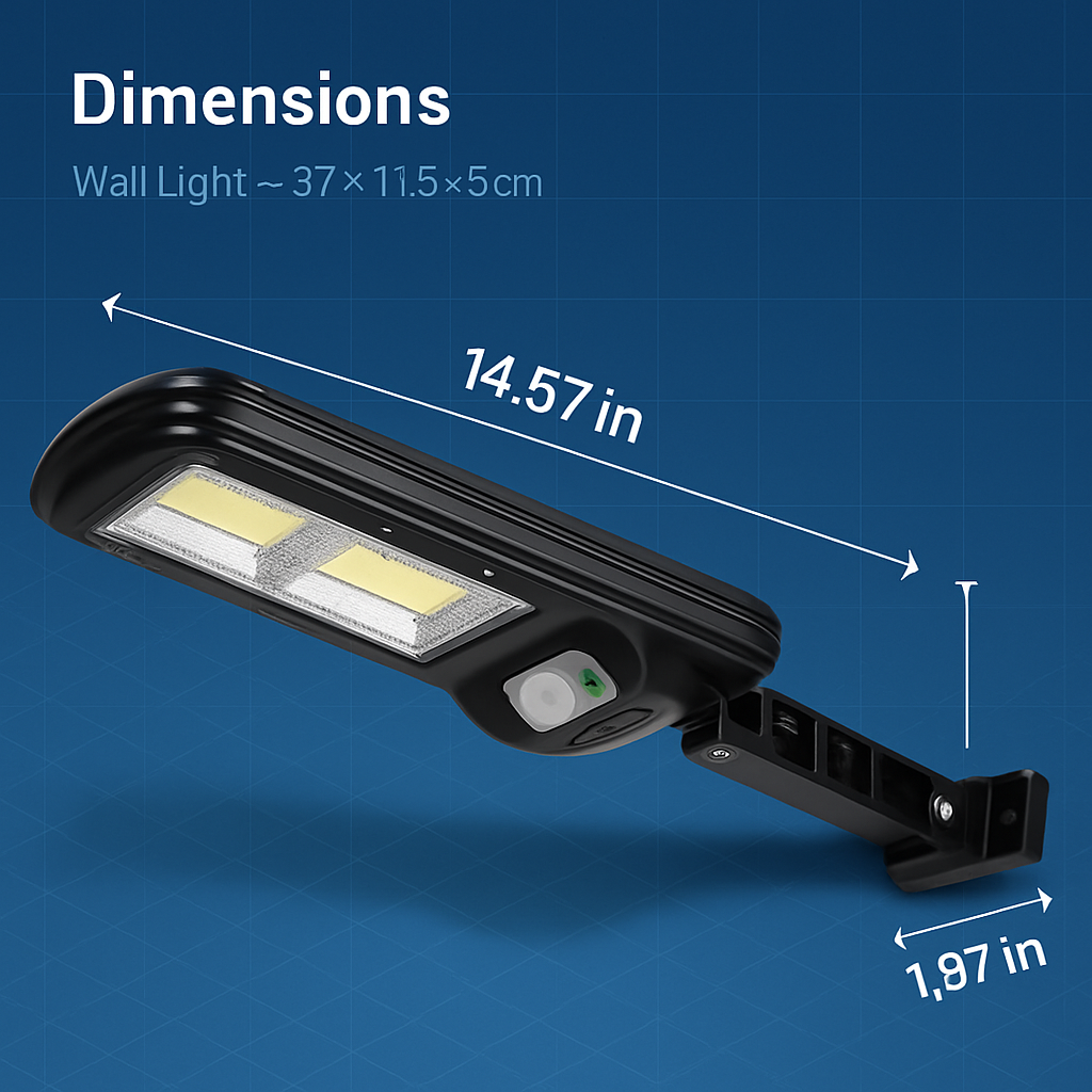 Solar Powered Motion Sensor Wall Light 300W