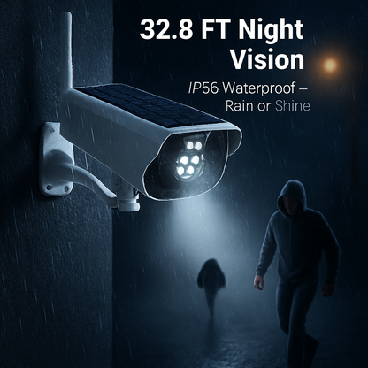 1080P Solar Powered WiFi IP Camera with Night Vision