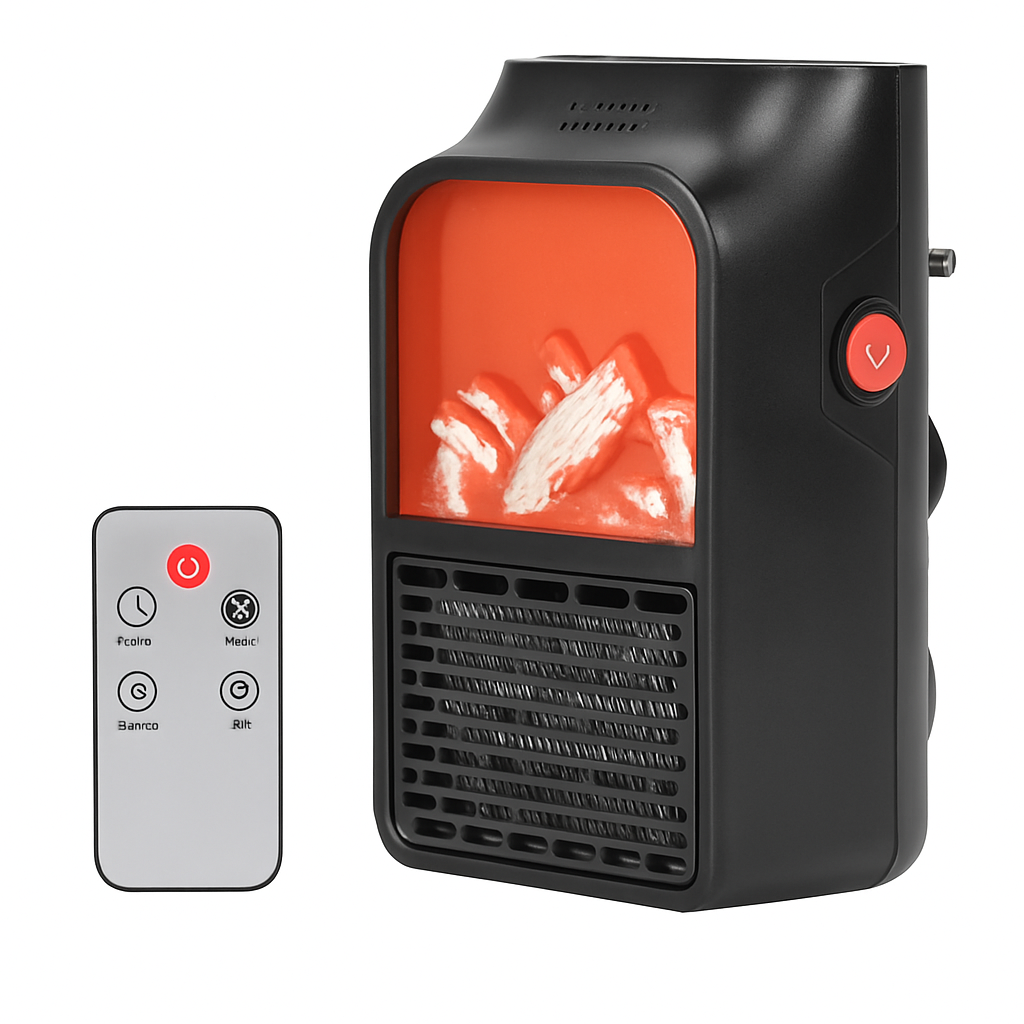 Plug-In Space Heater with Remote, Wall Outlet
