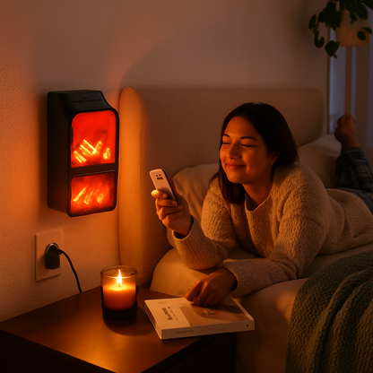 Plug-In Space Heater with Remote, Wall Outlet
