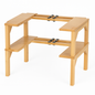 2-Tier Bamboo Spice Rack Organizer for Cabinets