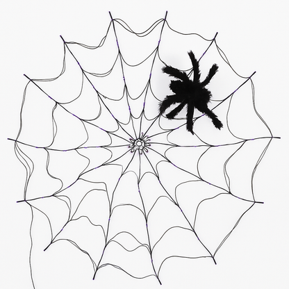 Spider Web Light with Hairy Spider - 3.28ft Decor