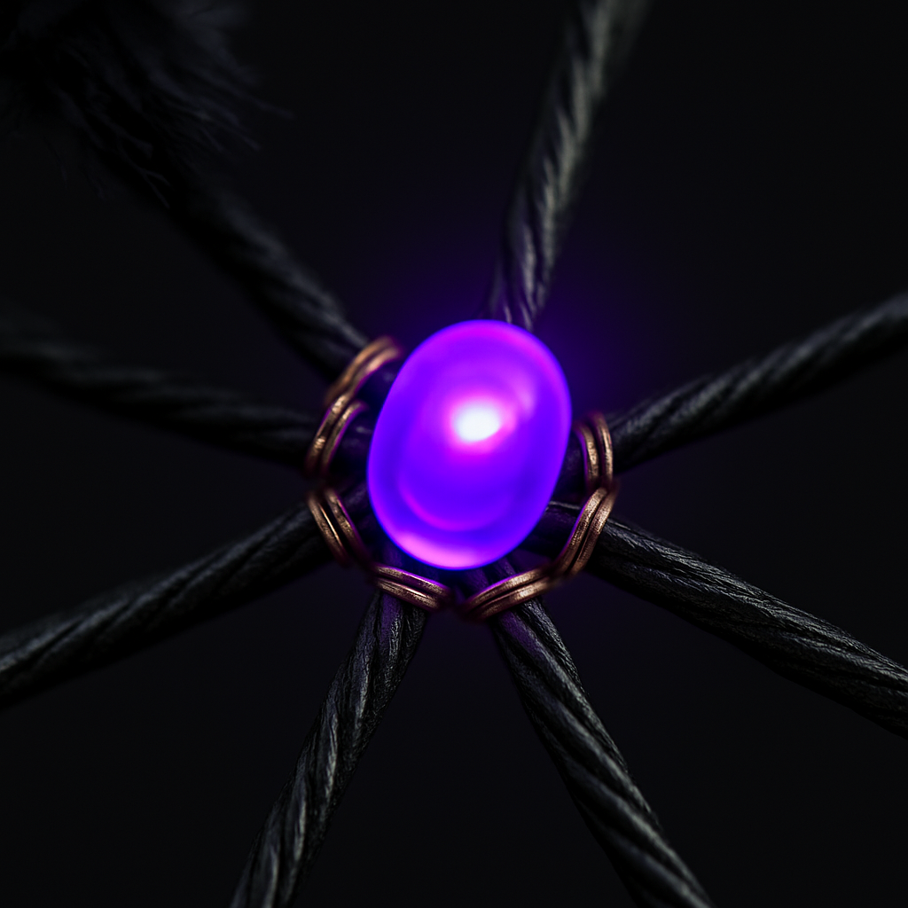 Spider Web Light with Hairy Spider - 3.28ft Decor
