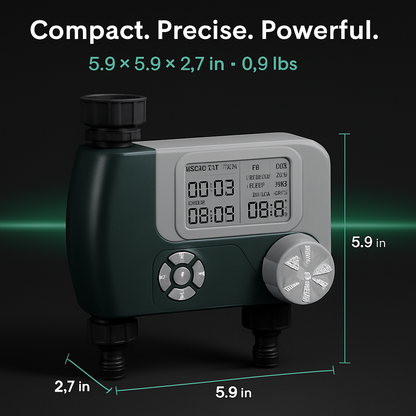 Sprinkler Timer with Dual Zones for Garden Irrigation