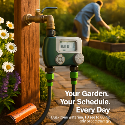 Sprinkler Timer with Dual Zones for Garden Irrigation