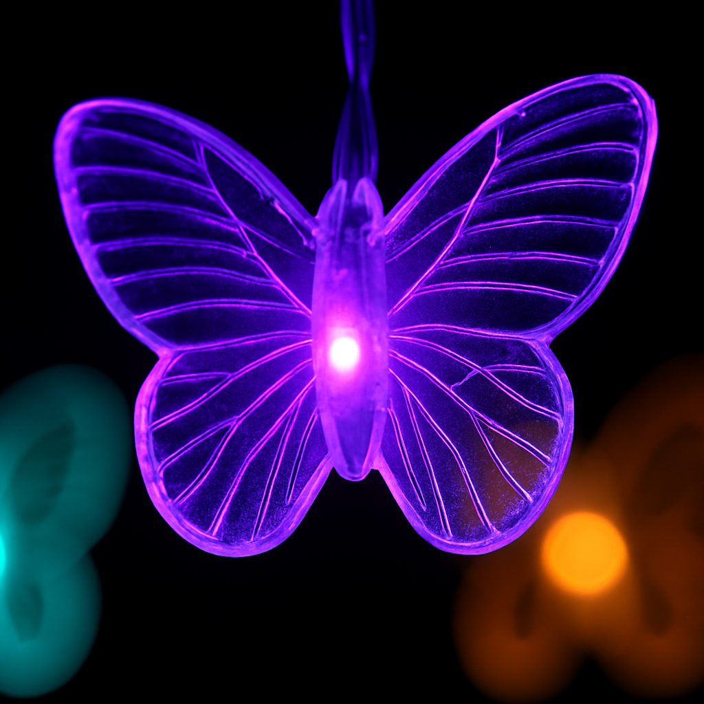 Butterfly Curtain String Lights Colorful LED Fairy Lamps