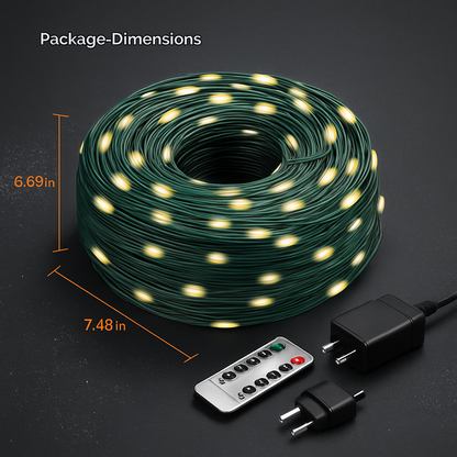 330FT 1000LED String Lights Outdoor Christmas Decoration Lights with Remote IP44 Waterproof 8 Lighting Modes 8 Brightness Timer Plug In Fairy Light Xm