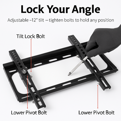 TV Wall Mount Tilt Dual Arm TV Mount Brackets Maximum VESA 400x400mm For 26-55in TVs