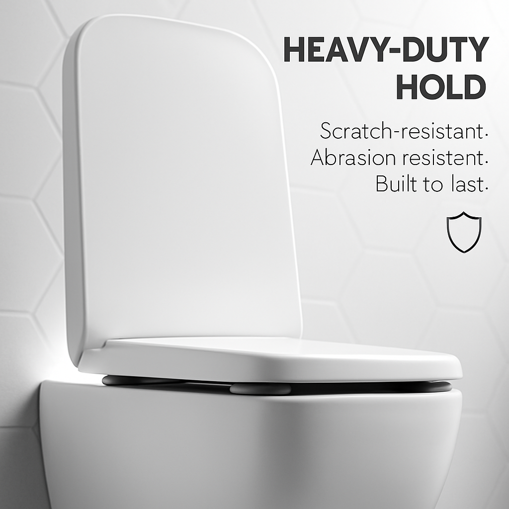 Square Toilet Seat with Grip-Tight Bumpers