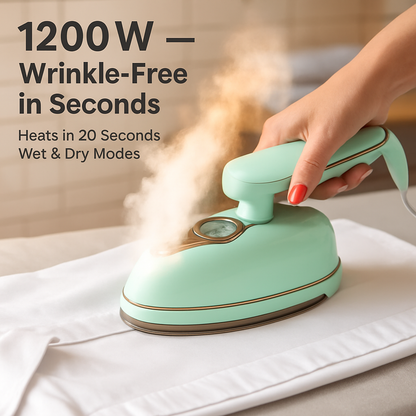 Foldable Handheld Clothes Steamer 1200W Portable
