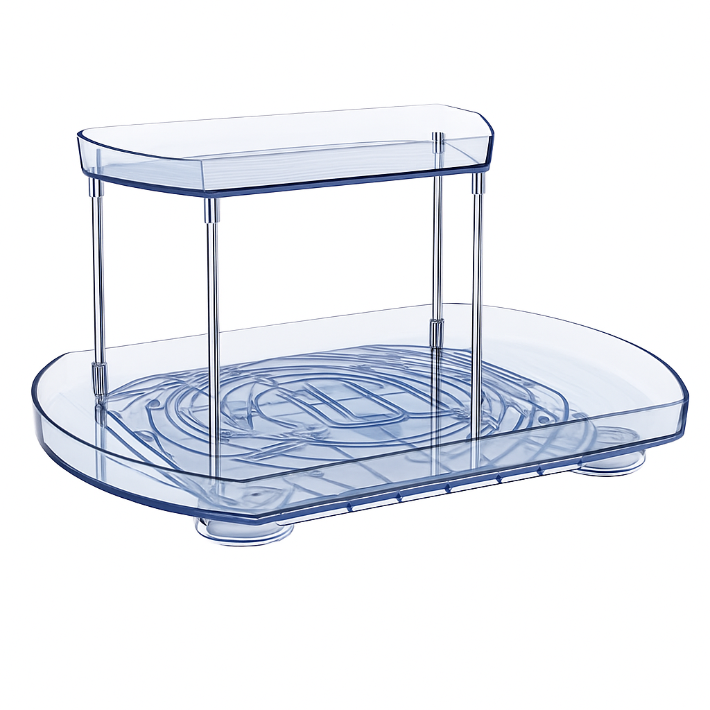 2-Tier Turntable Organizer for Refrigerator & Countertop