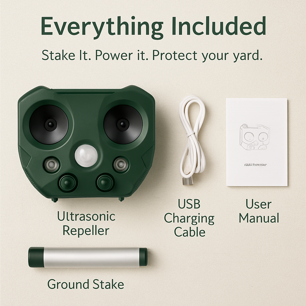Ultrasonic Animal Repeller for Yard Deterrence