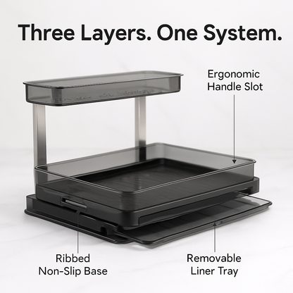 Two-Tier Pull-Out Under-Sink Organizer for Cabinet