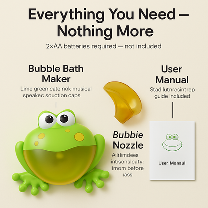 Bubble Bath Maker Frog: Musical Bath Toy for Kids