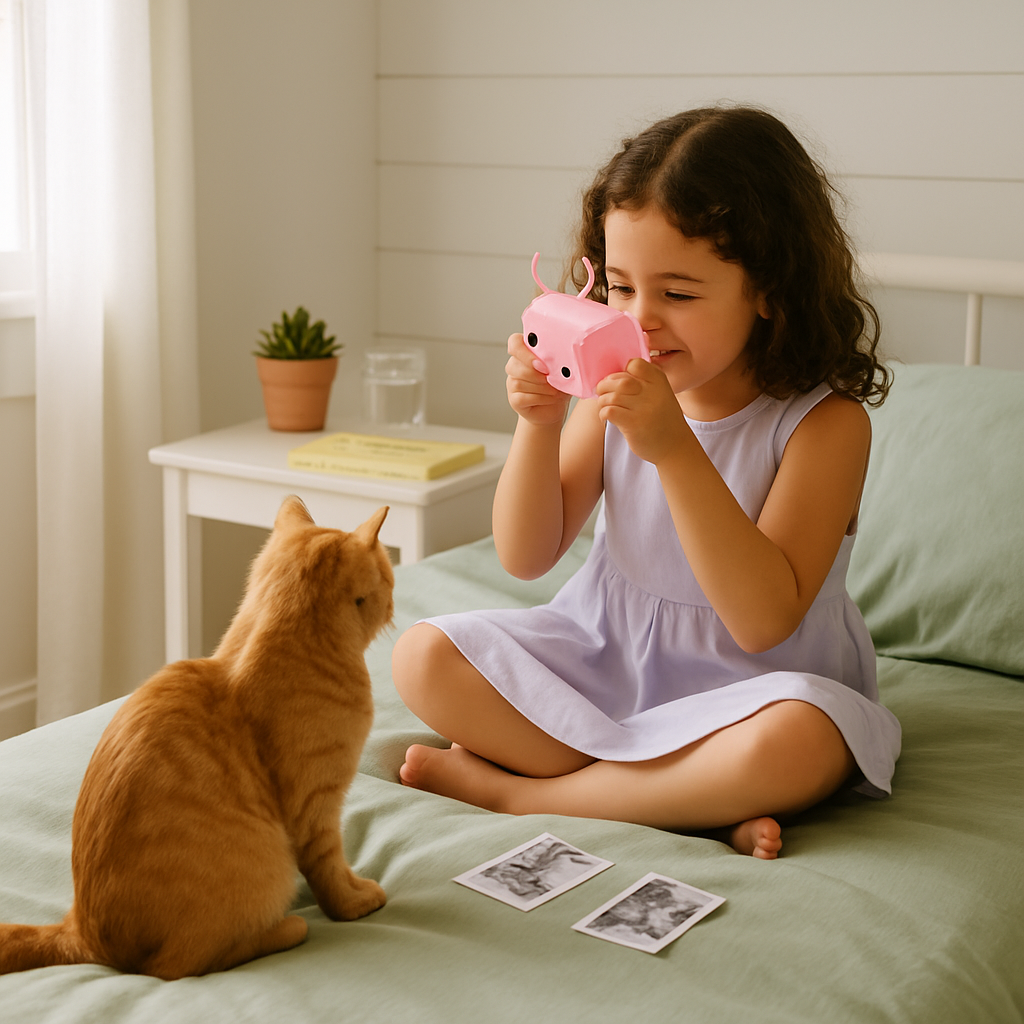 Kids Instant Print Camera with Dual Lens for 3 Roll Papers
