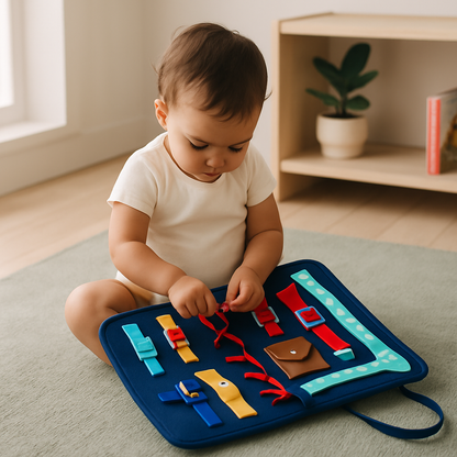 Kids Busy Board: Sensory Montessori Toy for 1-6