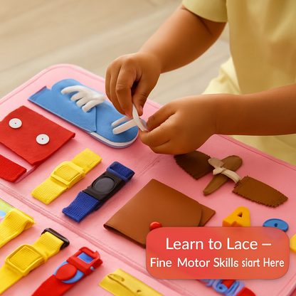 Kids Busy Board: Sensory Montessori Toy for 1-6