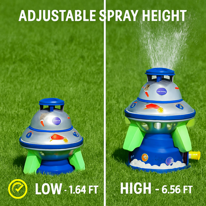 UFO Water Sprinkler with LED Lights Toy Outdoor