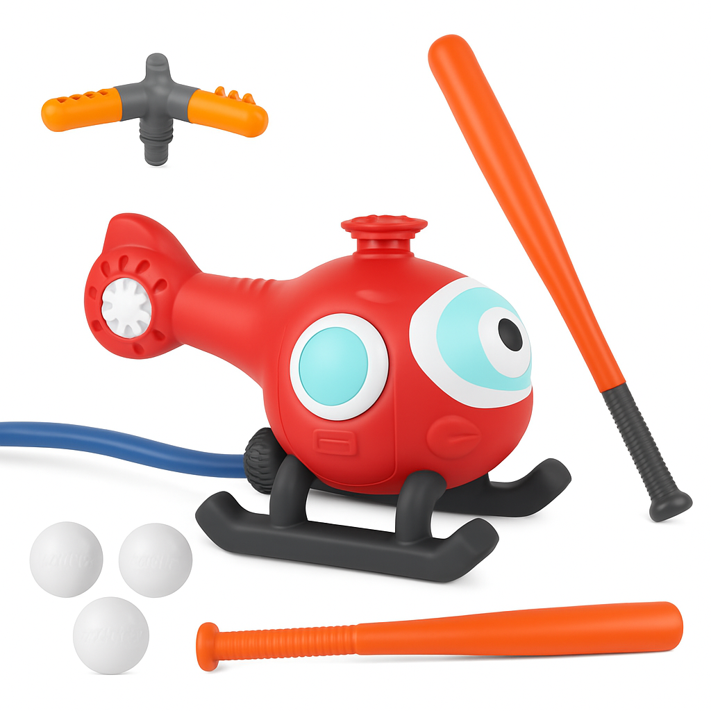Water Sprinkler Baseball Helicopter Toy for Kids