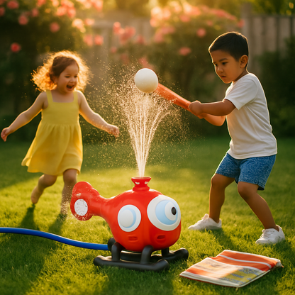 Water Sprinkler Baseball Helicopter Toy for Kids
