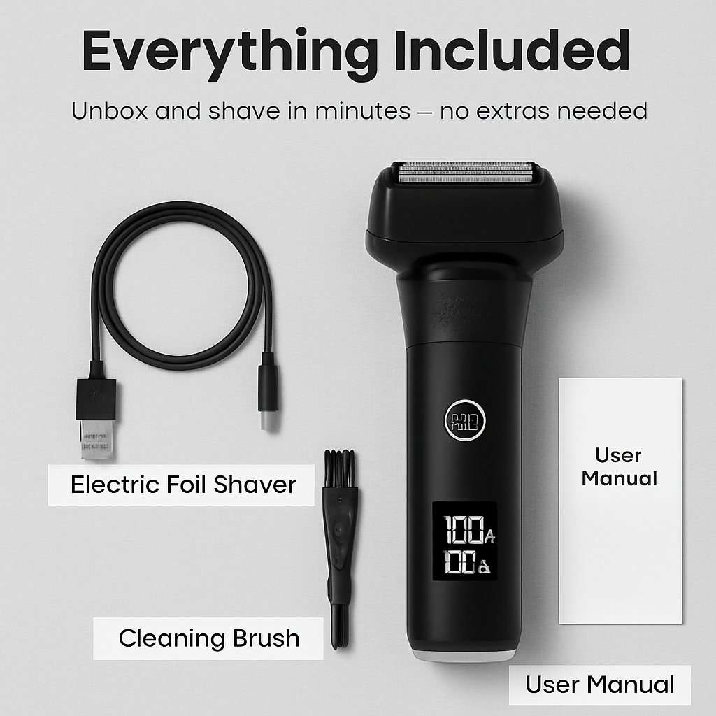 Electric Foil Face Shaver with 5 Precision Blades