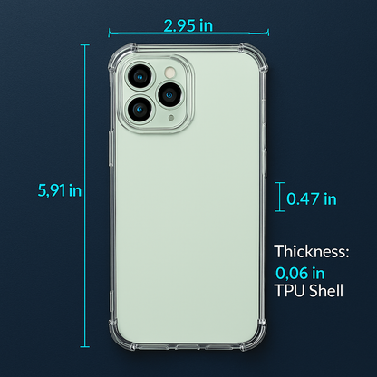 Shockproof Clear Phone Case for iPhone - Protective & Clear