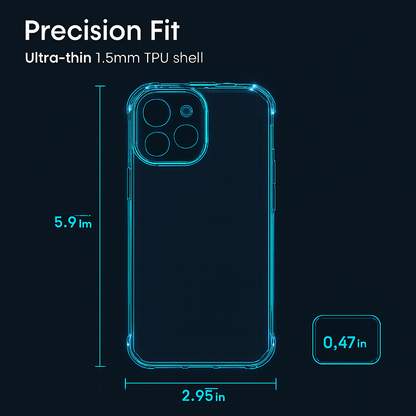 Shockproof Clear Phone Case for iPhone - Protective & Clear