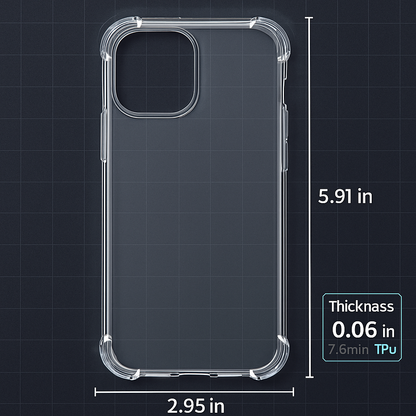 Shockproof Clear Phone Case for iPhone - Protective & Clear
