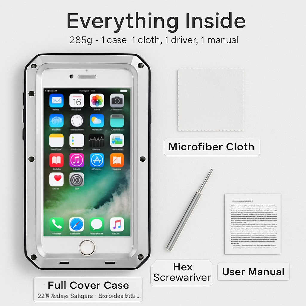 Rugged Shock-Resistant Hybrid Full Cover Case For iPhone 7 Plus