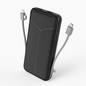 Power Bank Portable Charger with Built-in Cables