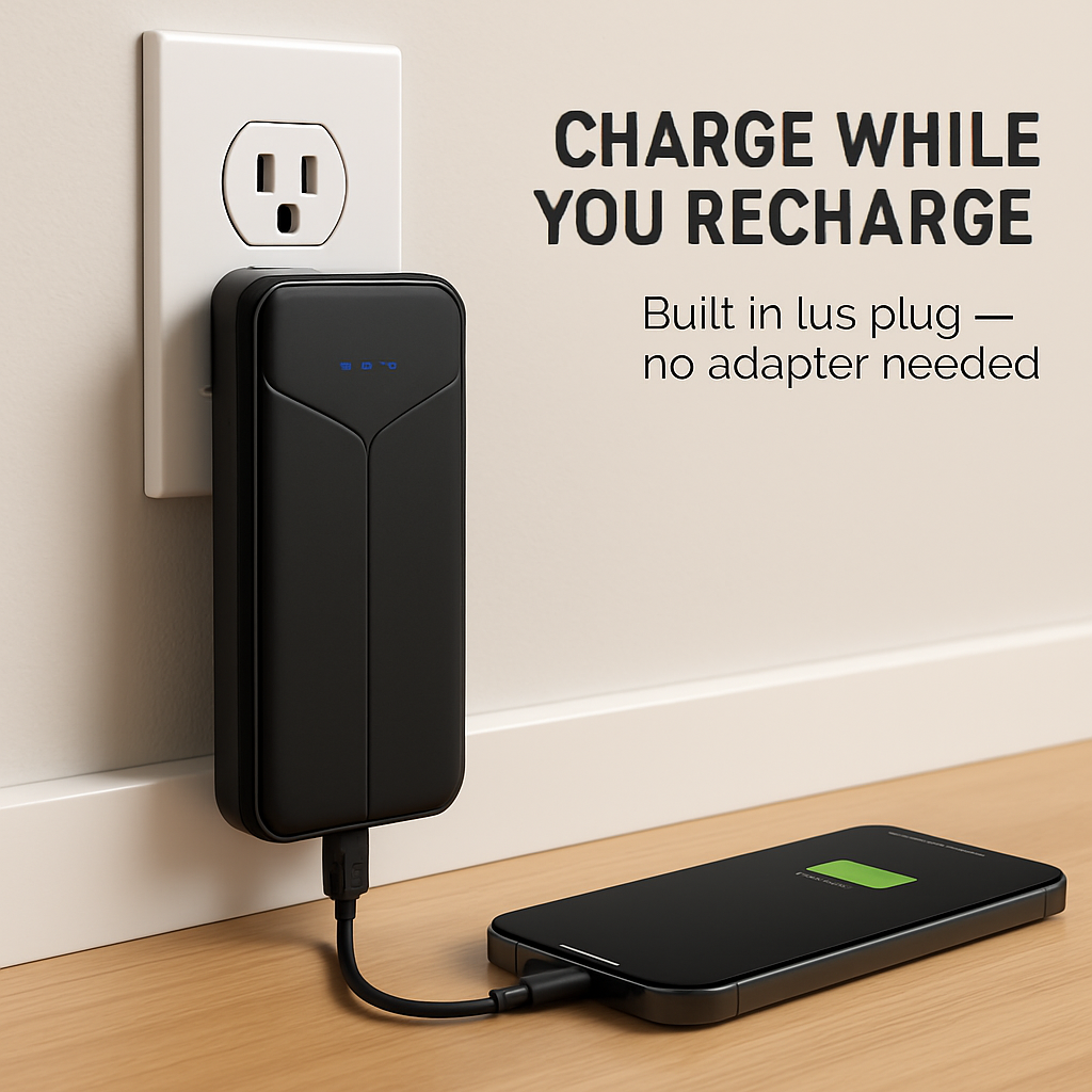 Power Bank Portable Charger with Built-in Cables