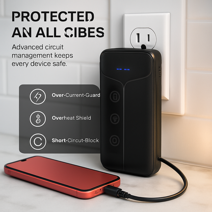 Power Bank Portable Charger with Built-in Cables