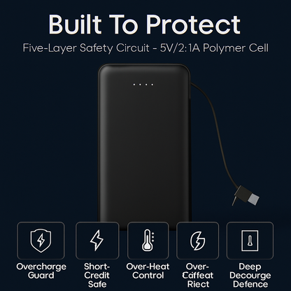 Power Bank Portable Charger with Type-C Cable for iPhone