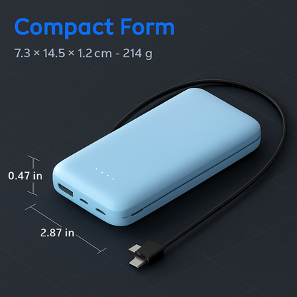 Power Bank Portable Charger with Type-C Cable for iPhone
