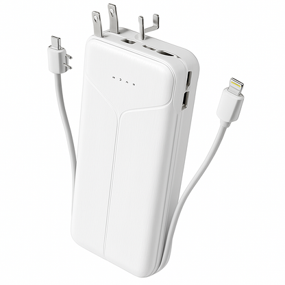 Power Bank Portable Charger with Built-in Cables