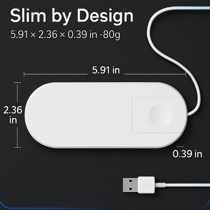 2-in-1 Wireless Charger for Watch and Phone