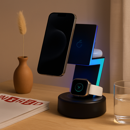 3-in-1 MagSafe Wireless Charger with RGB Lighting