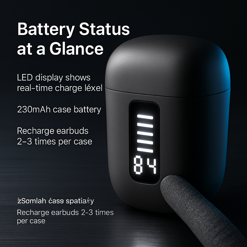 Open Ear Wireless Earbuds with Charging Case