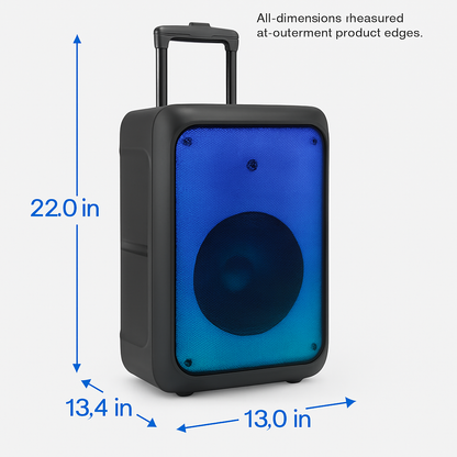 Portable Wireless Party Speaker with 5 Color LED Modes