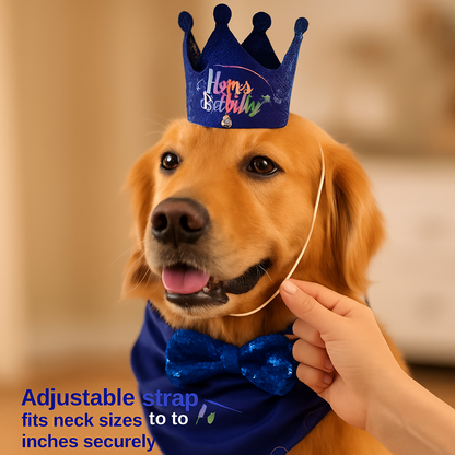 Dog Birthday Bandana Hat Set for Cute Pet Party