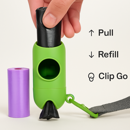 Dog Waste Bags with Dispenser - Leakproof & Unscented