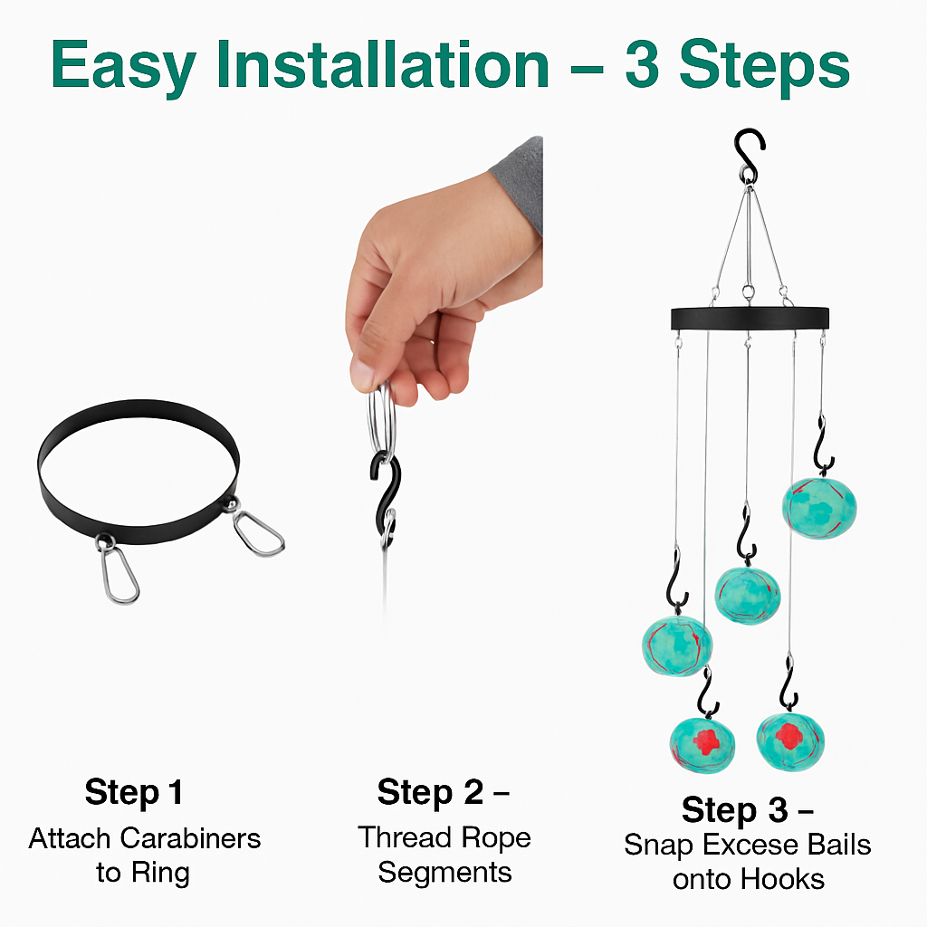 Wind Chimes Humming Bird Feeder - Outdoor Garden Decor