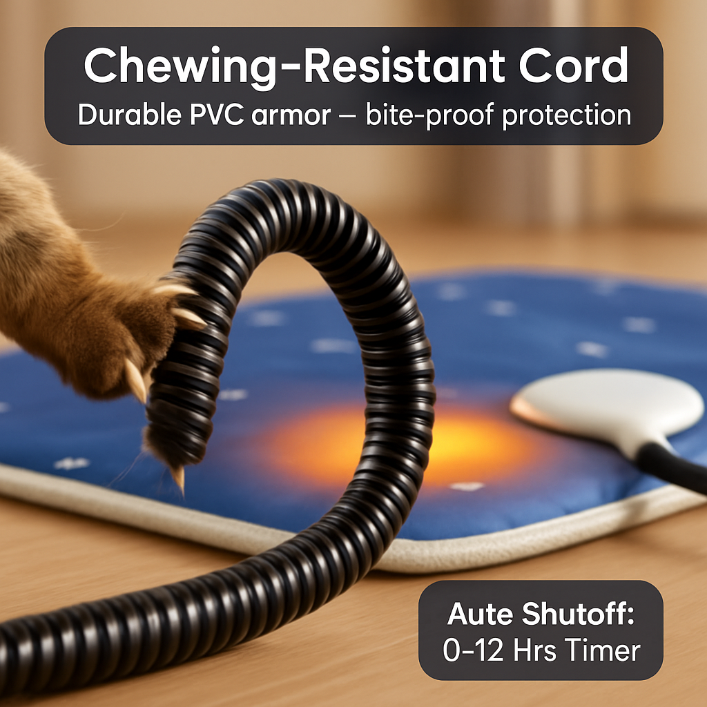 Pet Heating Pad for Dogs and Cats - Chew-Resist