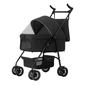 Pet Stroller Foldable Carrier with Storage Basket