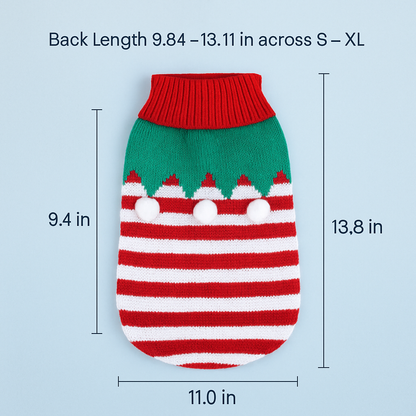 Pet Christmas Sweater Snowman pattern - Size L