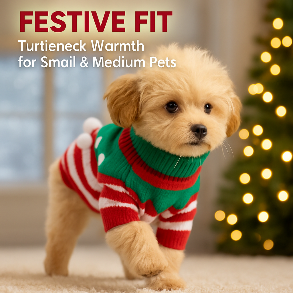Pet Christmas Sweater Snowman pattern - Size L
