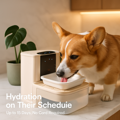 Smart Pet Water Fountain Automatic Cat Water Dispenser 4.5L Cordless Rechargeable Dog Water Fountain Self-Refill with 3 Adjustable Volume 3 Time Inter