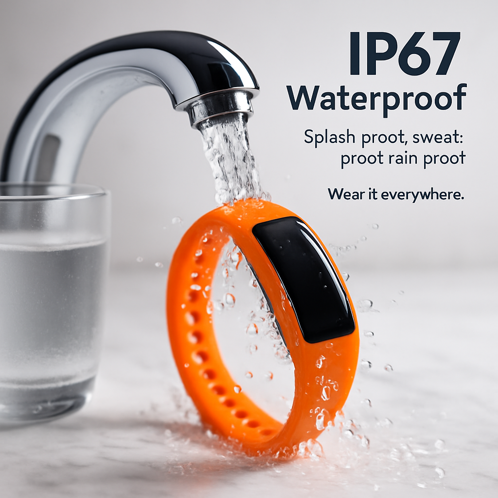 Fitness Tracker Activity Tracker Watch with Heart Rate Monitor IP67 Waterproof Smart Band Step Counter Calorie Counter Call & SMS Pedometer