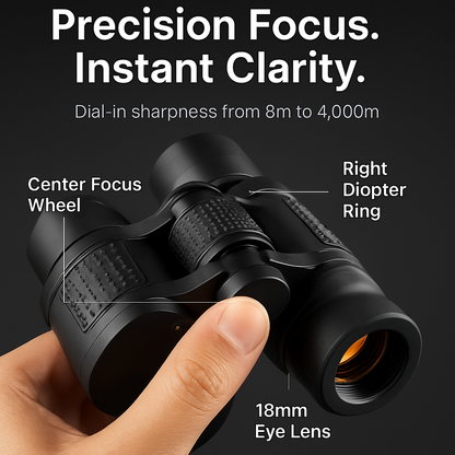 Binoculars with Wide View for Clear Outdoor Viewing